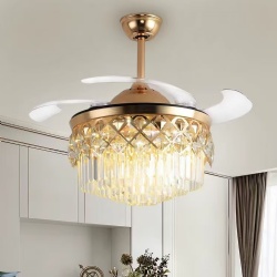 crystal ceiling fan light